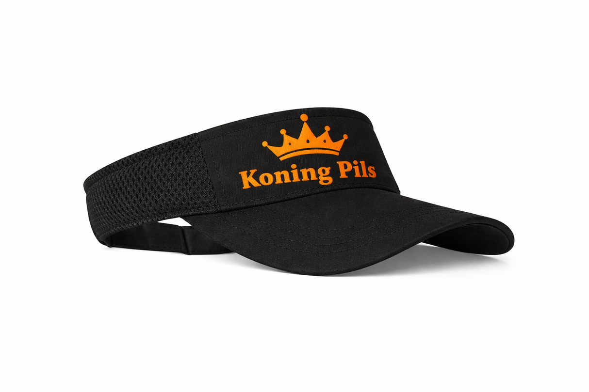 Zonneklep - Zwart - Koning Pils - One Size