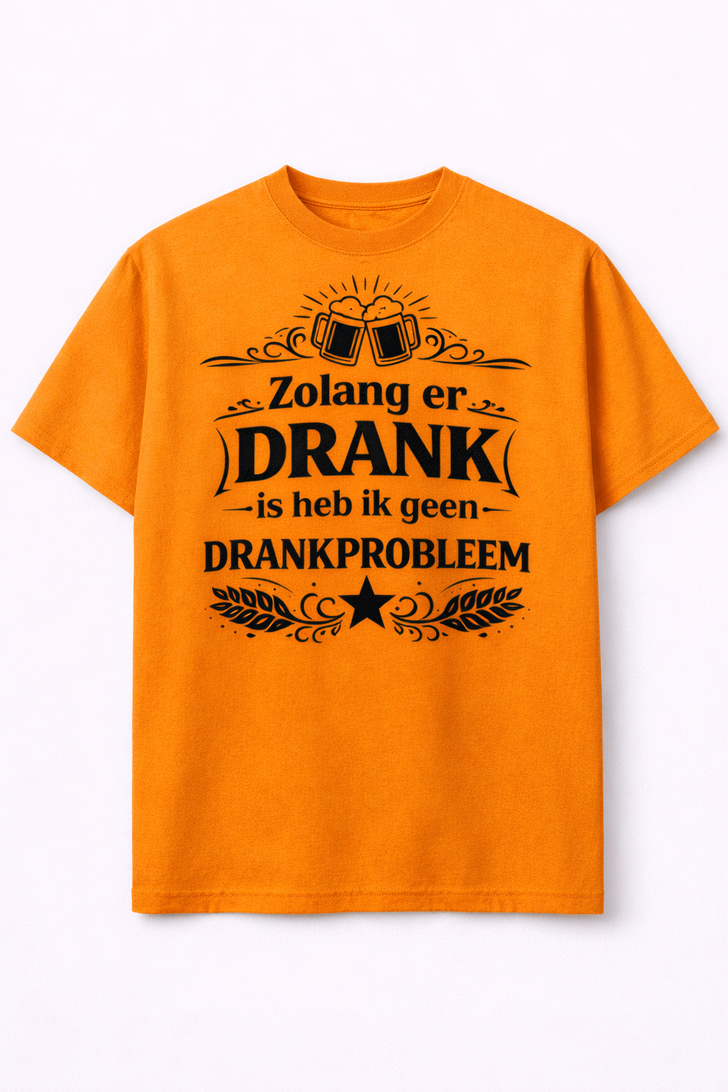 Shirt - Oranje - Drankprobleem