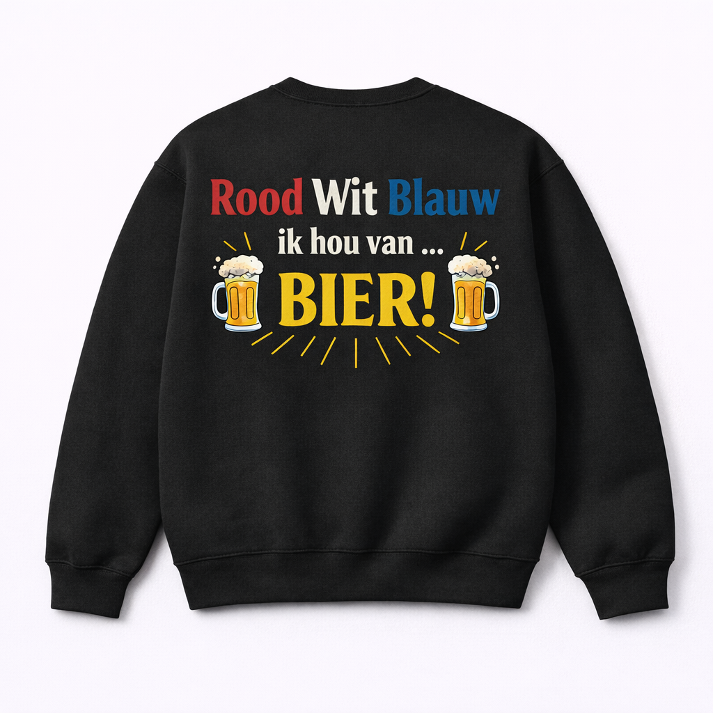 Sweater - Zwart - Ik hou van Bier