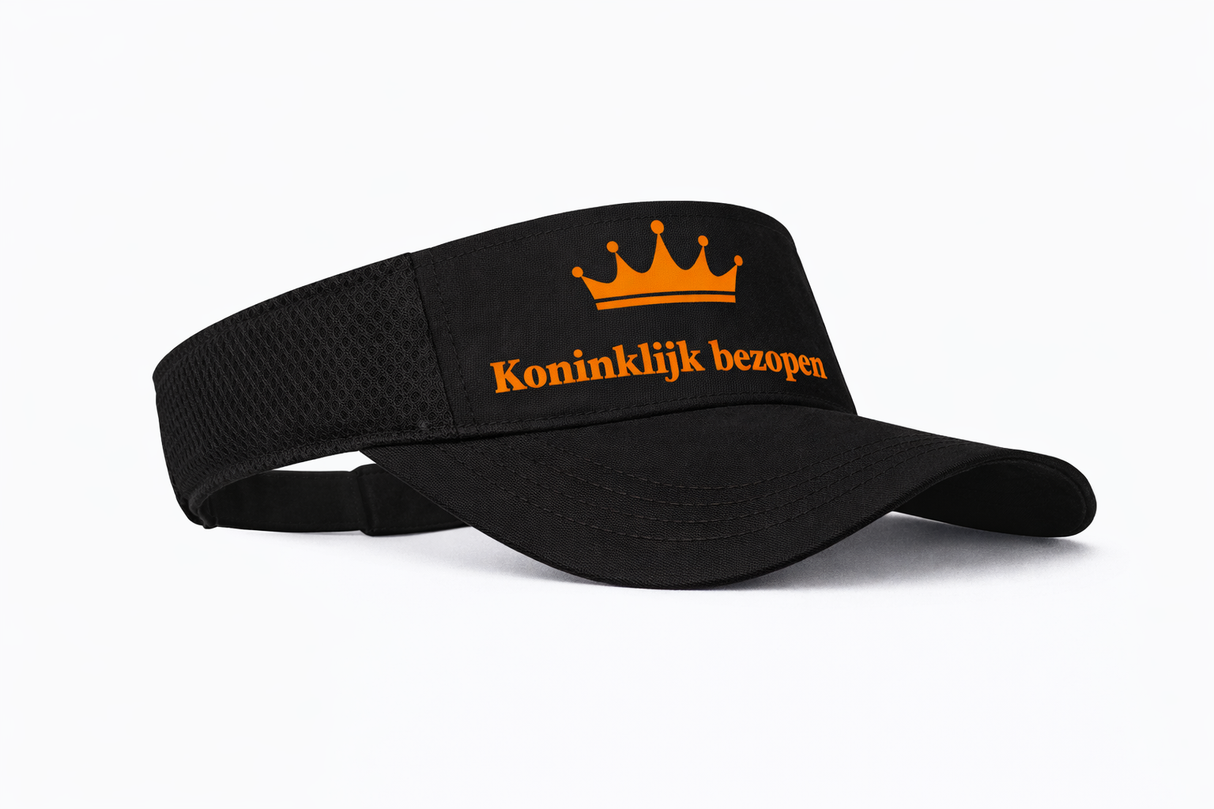 Zonneklep - Zwart - Koninklijk Bezopen - One Size