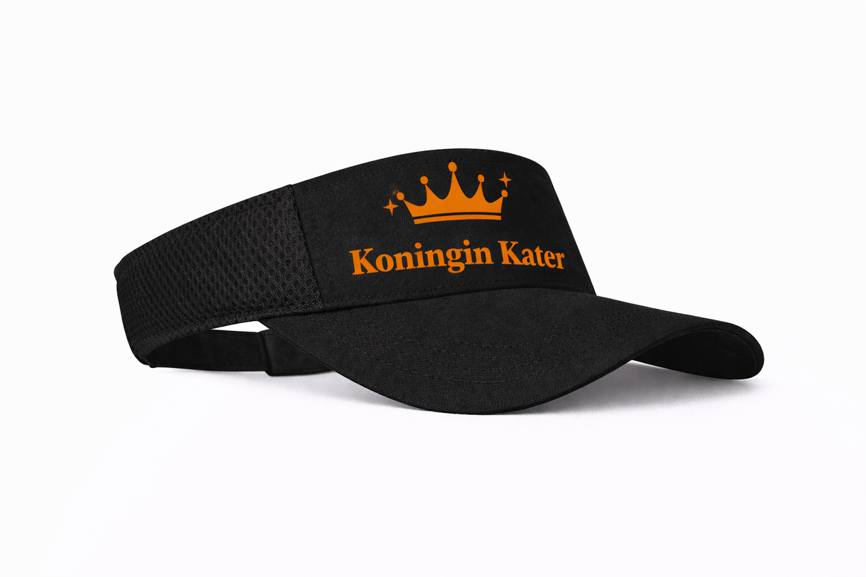 Zonneklep - Zwart - Wijn Koningin - One Size